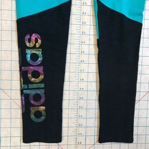 Adidas GIRLS Hi Res Aqua Color Block Knit Leggings